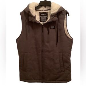 Matix Men's Charcoal Hooded Vest